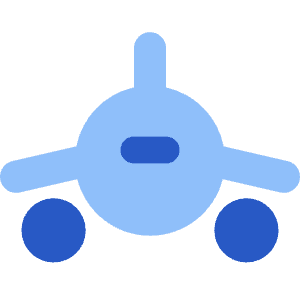 Plane Front Icon from Core Flat Set