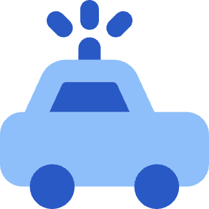 Police Car Icon from Core Flat Set