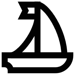 Sail Boat Icon from Atlas Line Set