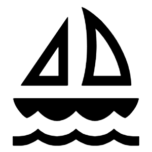 Sailing Icon from Sharp Line - Material Symbols Set