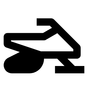 Snowmobile Icon from Outlined Line - Material Pro Free Set