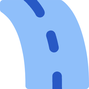 Street Road Curve Left Icon from Core Flat Set