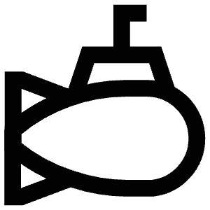 Submarine Icon from Atlas Line Set