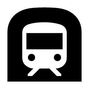 Subway Fill Icon from Sharp Fill - Material Symbols Set