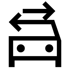 Swap Driving Apps Icon from Sharp Line - Material Symbols Set