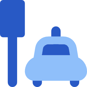 Taxi Station Icon from Core Flat Set