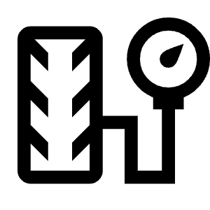 Tire Repair Icon from Sharp Line - Material Symbols Set