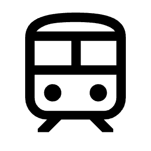 Train Icon from Sharp Line - Material Symbols Set