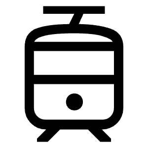 Tram Icon from Outlined Line - Material Symbols Set