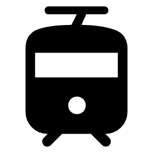 Tram Fill Icon from Rounded Fill - Material Symbols Set