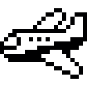 Transportation Plane Icon from Pixel - Free Set