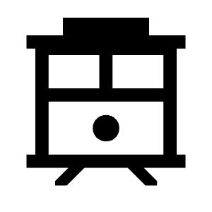 Trolley Cable Car Icon from Outlined Line - Material Symbols Set