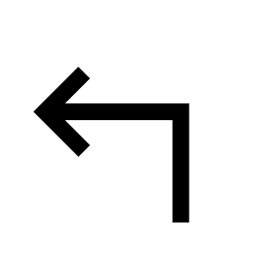 Turn Left Icon from Sharp Line - Material Symbols Set