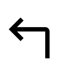 Turn Left Icon from Outlined Line - Material Symbols Set