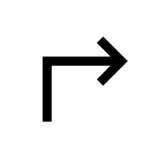 Turn Right Icon from Sharp Line - Material Symbols Set
