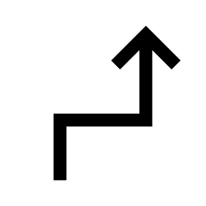 Turn Sharp Right Icon from Sharp Line - Material Symbols Set