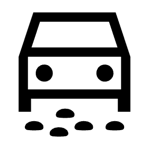 Unpaved Road Icon from Sharp Line - Material Symbols Set