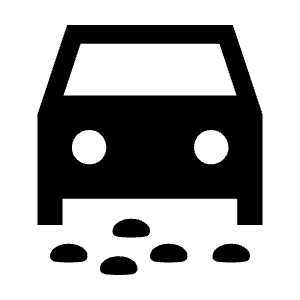 Unpaved Road Fill Icon from Sharp Fill - Material Symbols Set