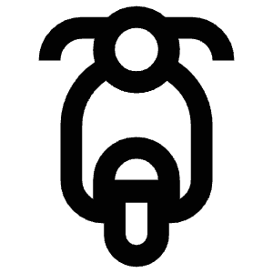 Vespa Front Icon from Atlas Line Set