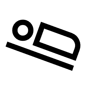Airline Seat Flat Angled Icon from Outlined Line - Material Symbols Set
