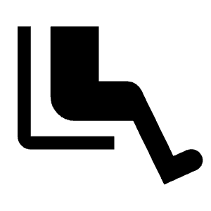 Airline Seat Legroom Extra Fill Icon from Outlined Fill - Material Symbols Set