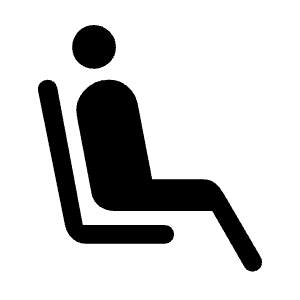 Airline Seat Recline Extra Fill Icon from Rounded Fill - Material Symbols Set
