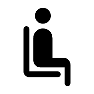 Airline Seat Recline Normal Icon from Rounded Line - Material Symbols Set