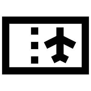 Airline Ticket Icon from Atlas Line Set