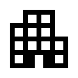 Apartment Fill Icon from Sharp Fill - Material Symbols Set