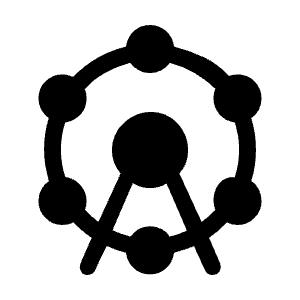 Attractions Fill Icon from Rounded Fill - Material Symbols Set