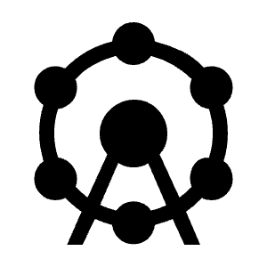 Attractions Fill Icon from Sharp Fill - Material Symbols Set