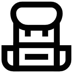 Backpack Luggage Icon from Atlas Line Set
