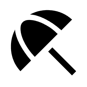 Beach Access Fill Icon from Sharp Fill - Material Symbols Set