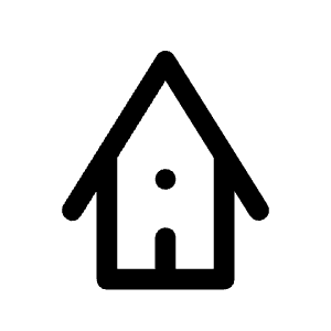 Bungalow Icon from Rounded Line - Material Symbols Set