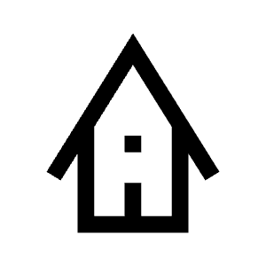 Bungalow Icon from Sharp Line - Material Symbols Set