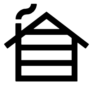 Cabin Fill Icon from Sharp Fill - Material Symbols Set