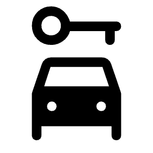 Car Rental Fill Icon from Rounded Fill - Material Symbols Set