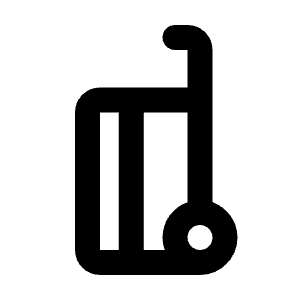 Carry On Bag Icon from Rounded Line - Streamline Material Free Set