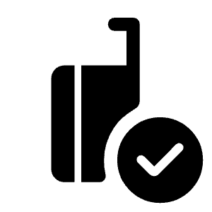 Carry On Bag Checked Fill Icon from Rounded Fill - Material Symbols Set