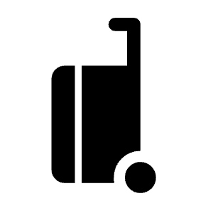 Carry On Bag Fill Icon from Rounded Fill - Material Symbols Set