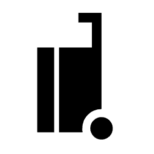 Carry On Bag Fill Icon from Sharp Fill - Material Symbols Set