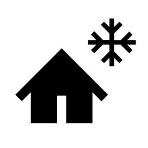 Chalet Fill Icon from Sharp Fill - Material Symbols Set