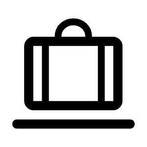 Checked Bag Icon from Rounded Line - Material Symbols Set