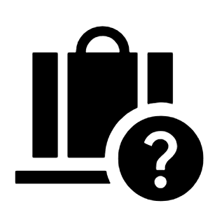 Checked Bag Question Fill Icon from Sharp Fill - Material Symbols Set