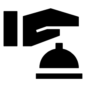 Concierge Fill Icon from Sharp Fill - Material Symbols Set