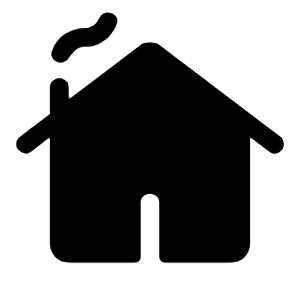 Cottage Fill Icon from Rounded Fill - Material Symbols Set