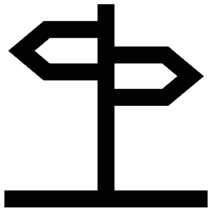 Direction Post Icon from Atlas Line Set