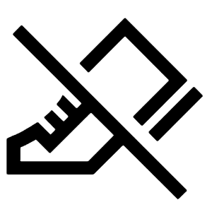 Do Not Step Icon from Sharp Line - Material Symbols Set