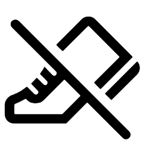 Do Not Step Icon from Rounded Line - Material Symbols Set