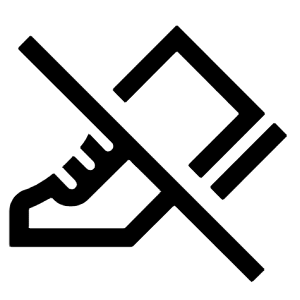 Do Not Step Icon from Outlined Line - Material Symbols Set